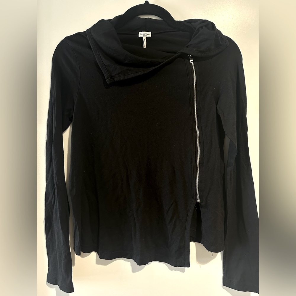 Splendid side zip black cardigan sz S